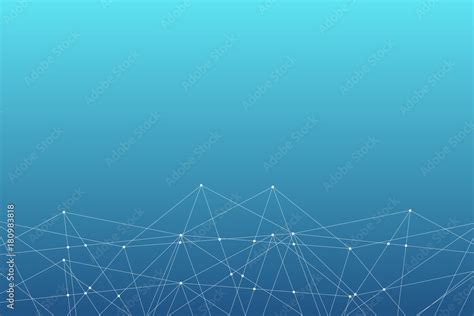 Abstract Vector Triangle Connection Pattern Blue White Geometric