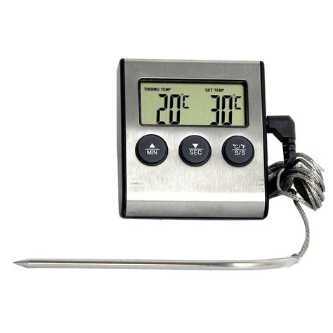 Digital Thermometer Ofen Timer Edelstahl Temperatu Grandado