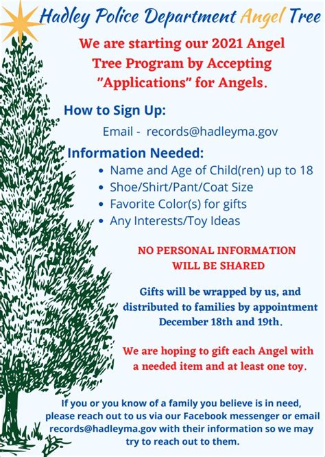 Hadley Police Departments Angel Tree Hadley Ma