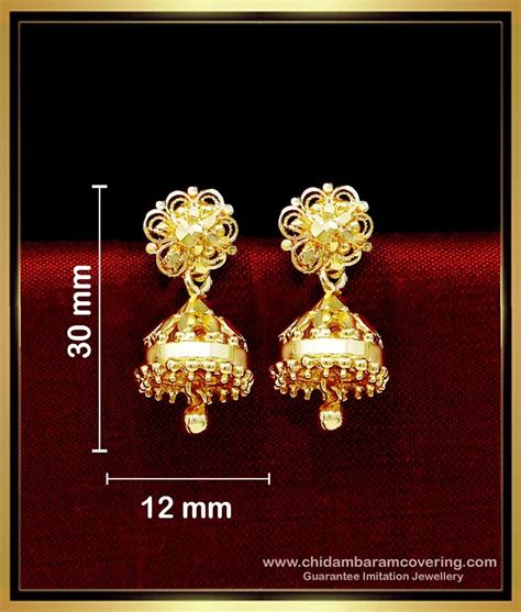 Buy South Indian Jewellery Gold Plated Jhumka Earrings