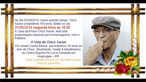 Casa Da Prece Chico Xavier Rol Ndia Pr Homenagem A Chico Xavier