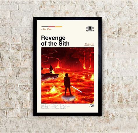 Revenge Of The Sith Star Wars Minimalist Poster Vintage Etsy