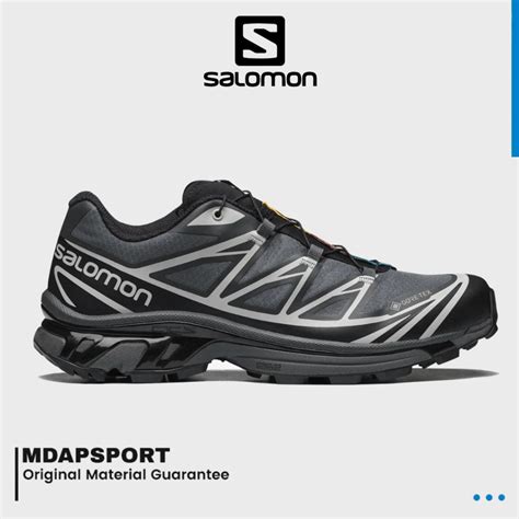 Jual Sepatu Salomon Xt 6 Gtx Mens Hiking Shoes Black Ebony Lunar Rock