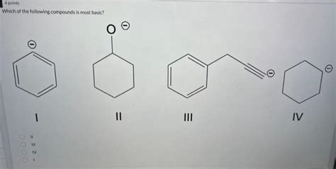 Solved Which Of The Following Compounds Is Most Basic Chegg