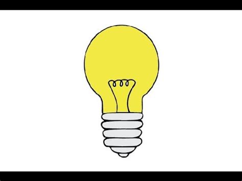 How To Draw A Light Bulb Easy Step By Step