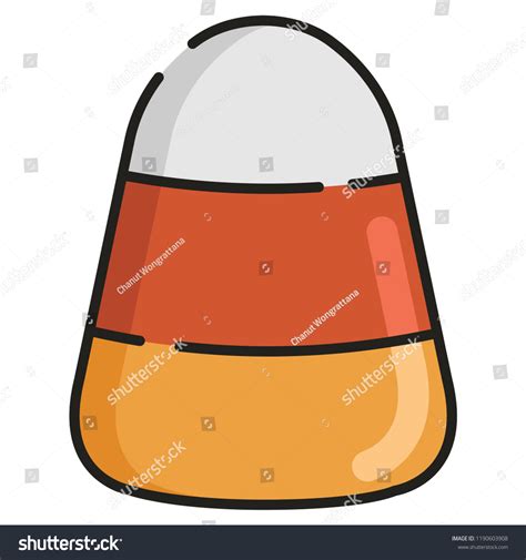 Candy Corn Vector Illustration Line Color Stock Vector (Royalty Free ...