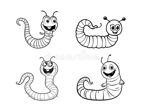 Worm Outline Stock Illustrations 5869 Worm Outline Stock