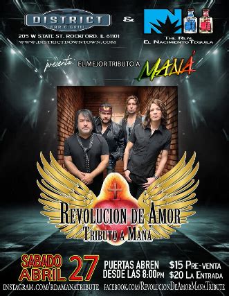 Spanish Rock Night Revolucion De Amor Tribute Show Tickets Rockford