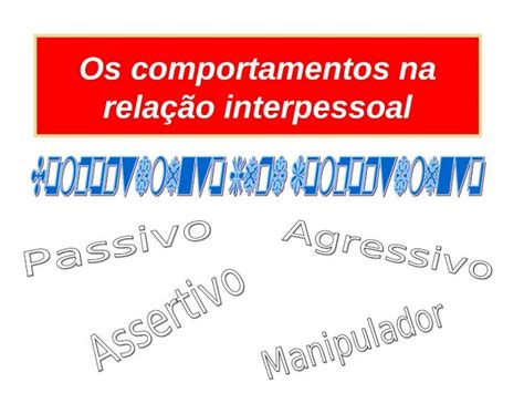 Ppt Os Comportamentos Na Rela O Interpessoal Agressividade O