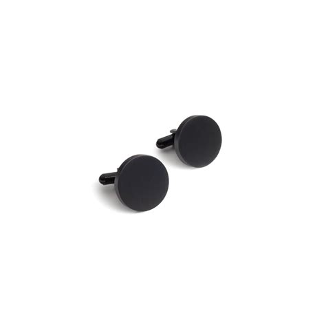 Cufflinks (Round) – Black | GO Stylish