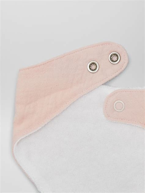 Lot De 2 Bavoirs Bandana Blanc Rose Kiabi 6 00