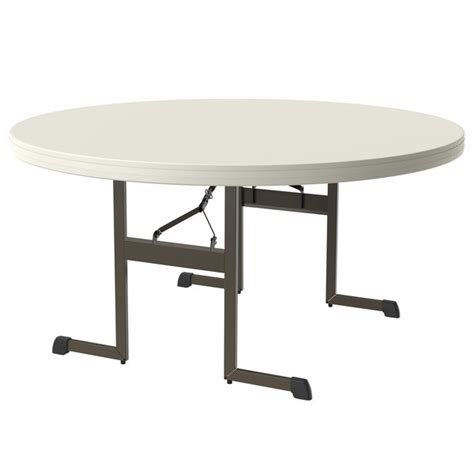 Lifetime 80252 60 Round Almond Professional Grade Plastic Folding Table