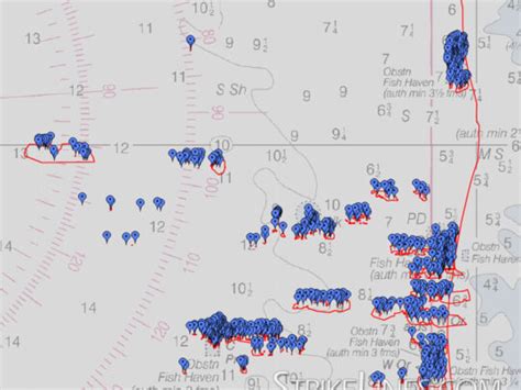 Pensacola Escambia Public Reefs Strikelines Fishing Charts