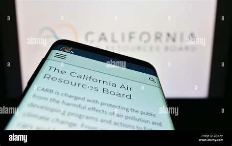 Smartphone With Website Of California Air Resources Board Carb On