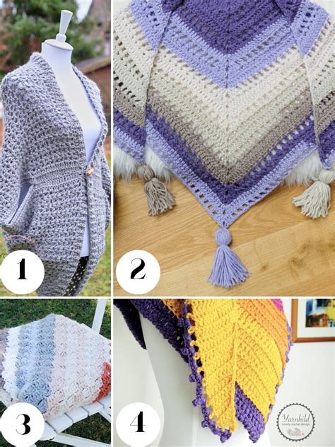 How To Crochet A Granny Square Shawl Free Pattern And Video Tutorial