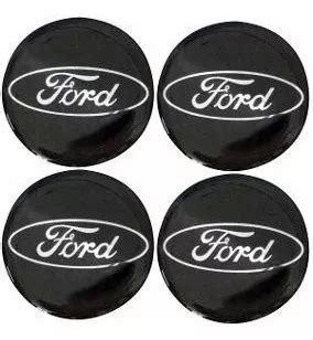 Jogo Emblema Resinado Ford Preto Roda Calota Centro 65mm MercadoLivre