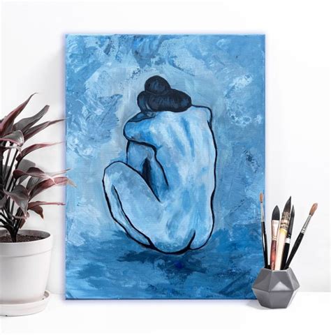 Blue Nude By Pablo Picasso Painting On Canvas Ubicaciondepersonas