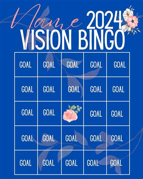 Vision Board Bingo Card Etsy