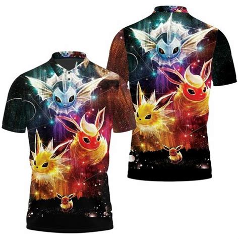 Eevee Jolteon Flareon Vaporeon 3d Polo Shirt Model A31646 All Over Print Shirt 3d T Shirt Teeruto