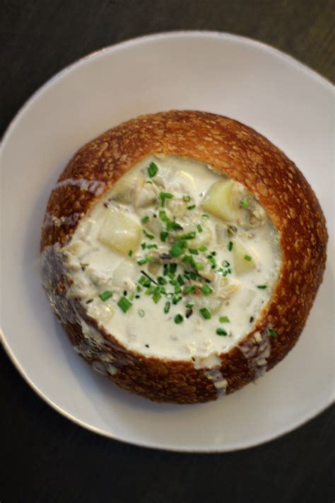 Clam Chowder In Bread Bowl Clam Chowder Soup Chowder Recipes Seafood