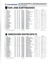 2021 Game Guide San Jose Earthquakes Vs Vancouver Whitecaps FC