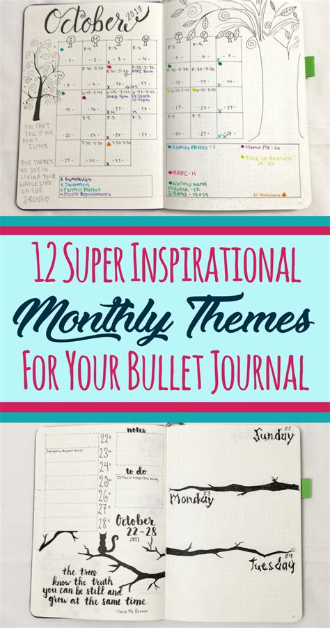 journal monthly theme ideas bullet journal themes  beginners