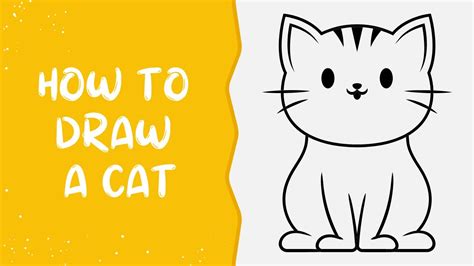 Childrens Drawing Lesson How To Draw A Cat Youtube