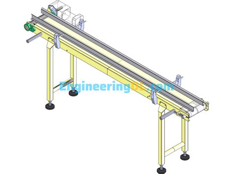 Belt Conveyor Solidworks Engineeringdl Free Mechanical 3d Models