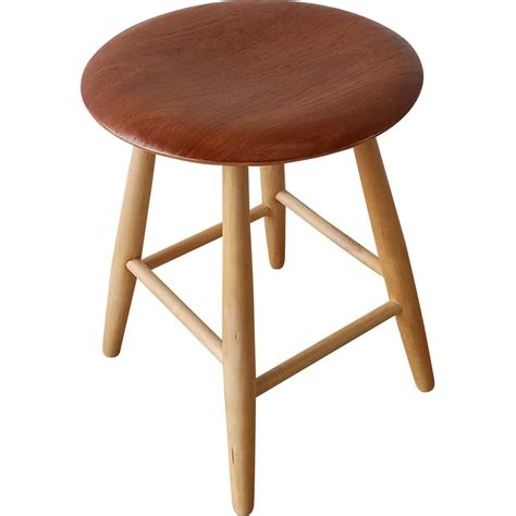 Tabouret vintage en bois Suède 1960