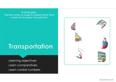 Transportation English Esl Powerpoints