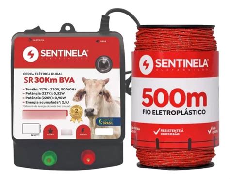 Kit Eletrificador Cerca Rural 30km Bivolt Cabo 500m Parcelamento