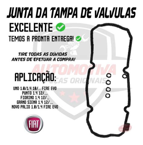 Junta Da Tampa Valvulas Grand Siena Uno Motor Evo 1 0 1 4 R 29 00 Em