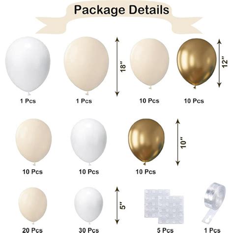The Party Aisle Pcs White Nude Balloons With Metallic Chrome Gold Latex Balloons Wayfair