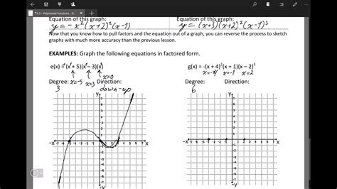 Graphing Using Multiplicity Example 2 Youtube