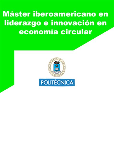 Máster Universitario en Economía Circular y Desarrollo Sostenible