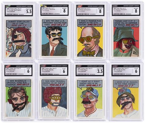 Hake S 1967 TOPPS WHO AM I COMPLETE CARD SET CGC GRADED WITH BABE RUTH MICKEY MANTLE PLUS
