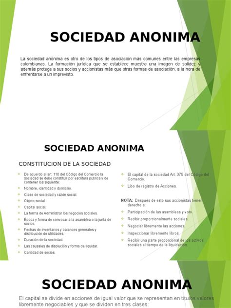 Caracteristicas Sociedad Anonima Pdf Liquidación Gobierno