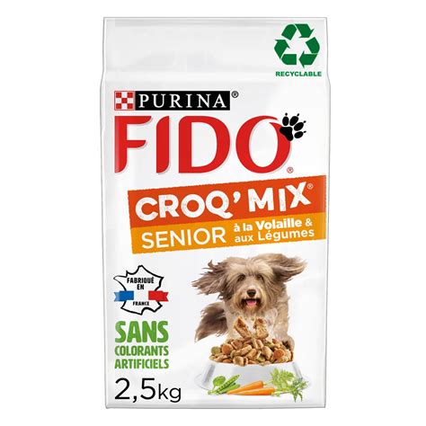 Croquettes Chien Croq Mix Senior Volaille FIDO