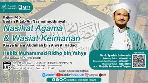 Pesantren Digital Mtt Dengan Membaca Kitab Annasho Ihuddiniyyah Oleh