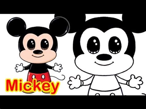 How To Draw Cute Mickey Mouse