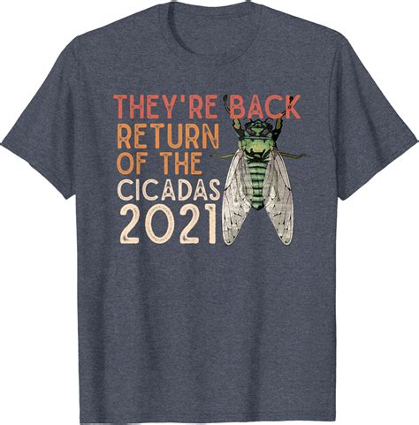 Vintage Cicada Theyre Back Return Of Cicadas 2021 Brood X T Shirt