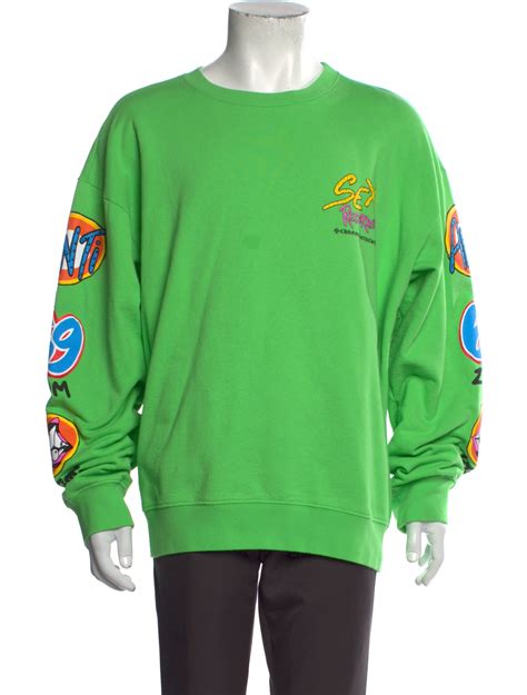 Chrome Hearts Matty Boy Sex Records Graphic Print Sweatshirt Green Sweatshirts And Hoodies