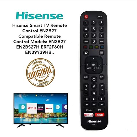 Hisense Smart Tv Remote Control En B Original Or Oem Shopee Malaysia