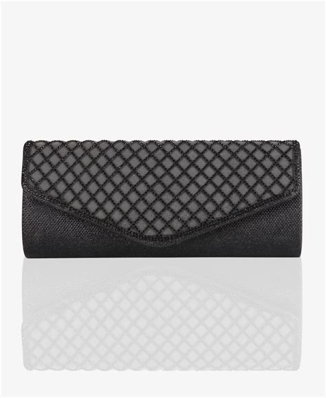 Clutches Diamante Criss Cross Glitter Clutch Bag Krisp