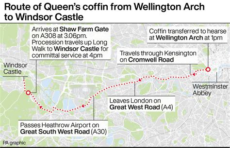 The Queen S Funeral Route Map How The Procession Gets From London To