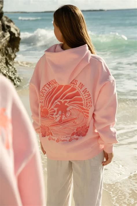 Pink Palm Puff Pullover Hoodie 30 Off Houston Jackets