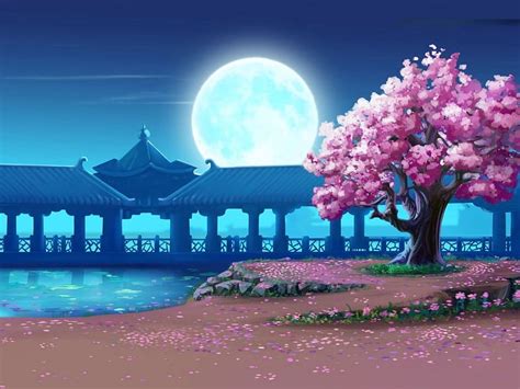 Cherry Blossom Tree Backgrounds Group Spring Drawings Hd Wallpaper