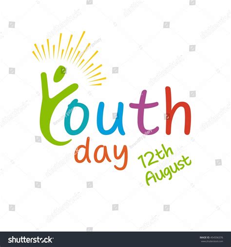 Youth Day Logo Template Stock Vector Royalty Free 454596376