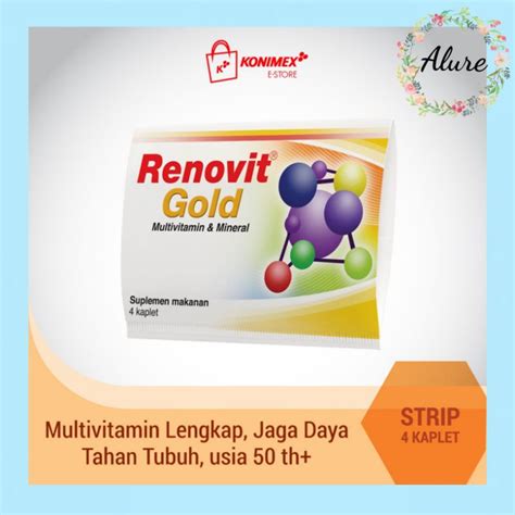 Jual Renovit Gold Multivitamin Mineral Strip Kaplet Multivitamin