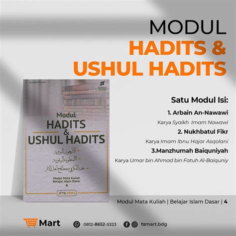 Jual Buku Modul Hadits Ushul Hadits Shopee Indonesia